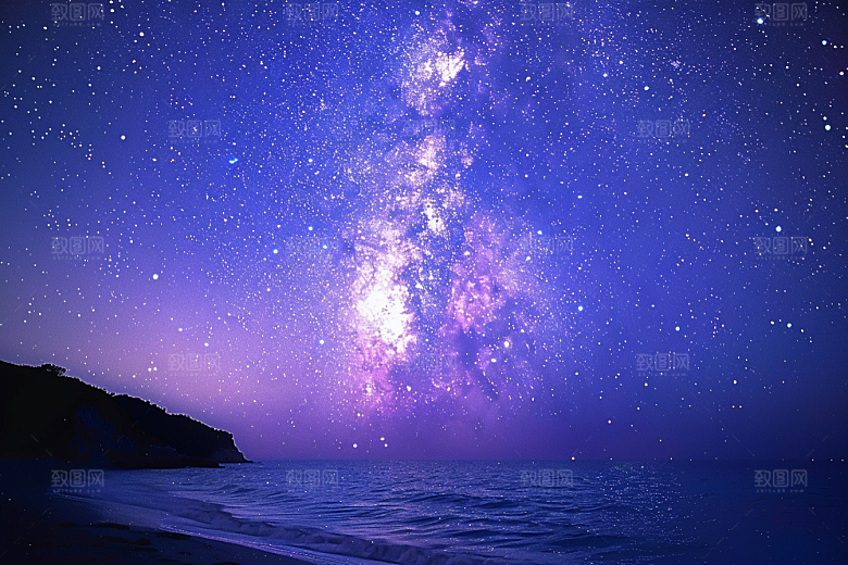 灿烂星空高清银河素材