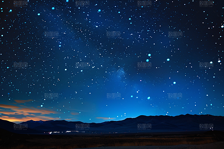 灿烂星空星辰浪漫素材
