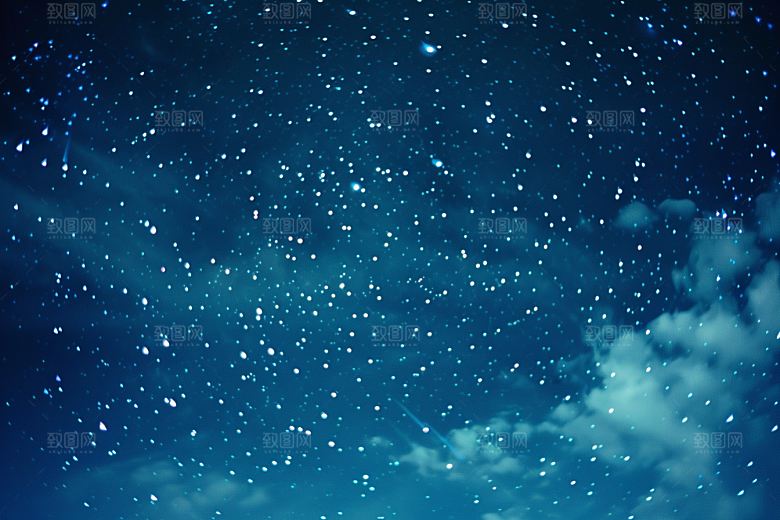 灿烂星空唯美夜景素材