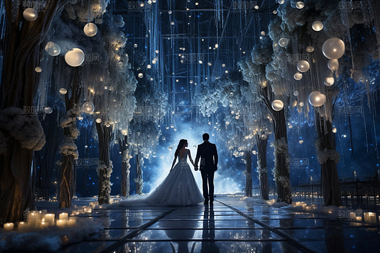星空婚礼梦幻浪漫效果图