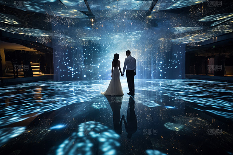 星空婚礼唯美氛围效果图