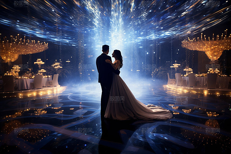 星空婚礼布置梦幻效果图