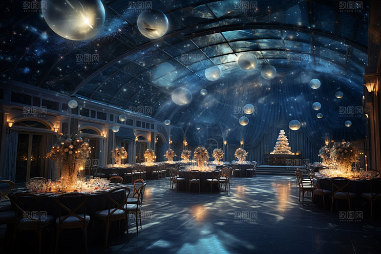 星空婚礼梦幻唯美效果图