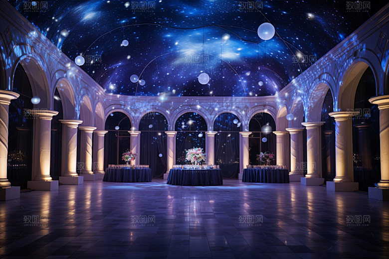 星空婚礼梦幻浪漫效果图