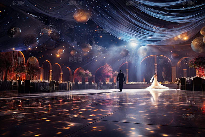 星空婚礼梦幻浪漫效果图