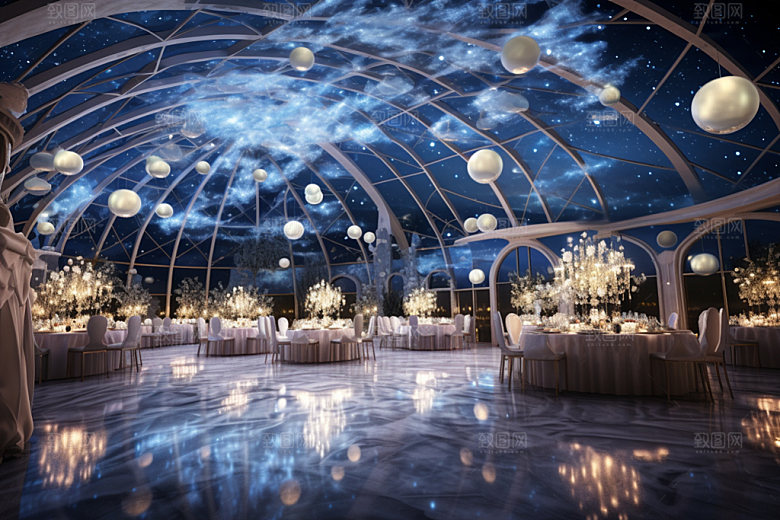 星空婚礼梦幻浪漫效果图