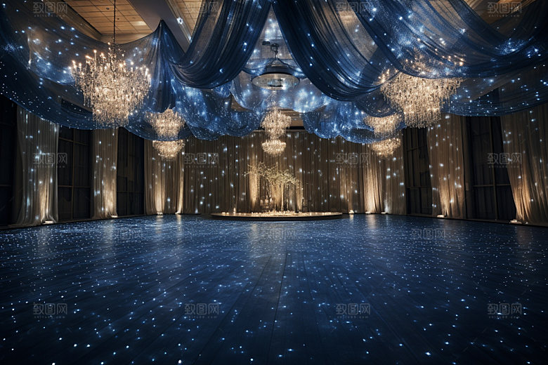 星空婚礼酒店场景布置效果图