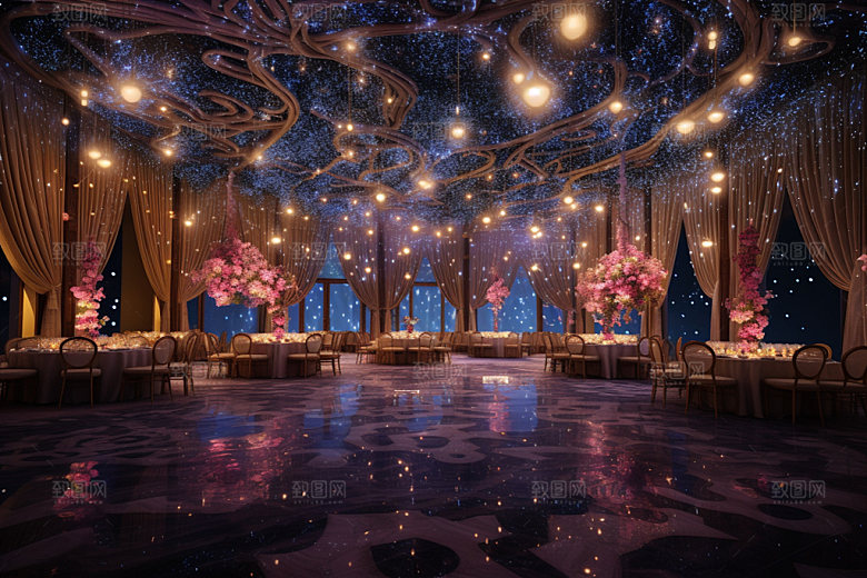 星空婚礼布置唯美效果图