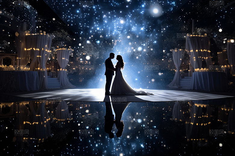 星空婚礼唯美布置效果图