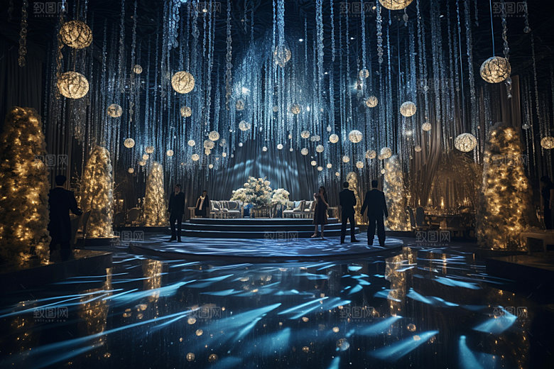 星空婚礼室内梦幻效果图