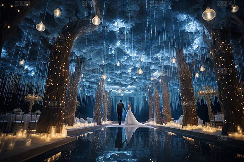 星空婚礼浪漫唯美效果图