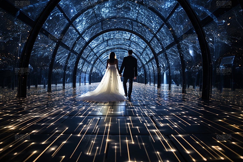 星空婚礼室内浪漫效果图