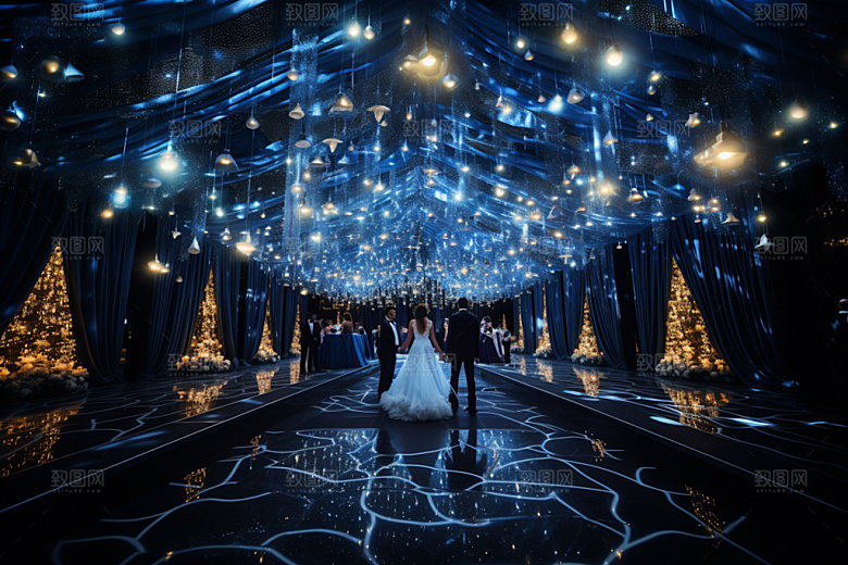 星空婚礼室内唯美效果图