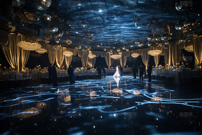 星空婚礼酒店场景布置效果图