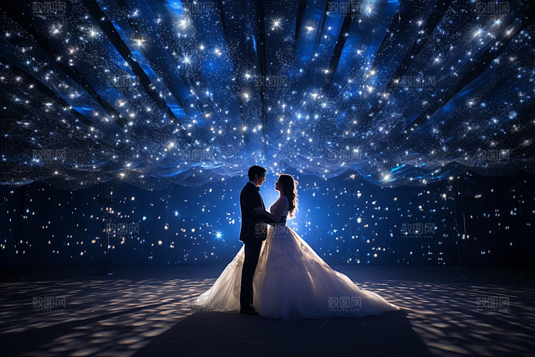 星空婚礼室内梦幻效果图