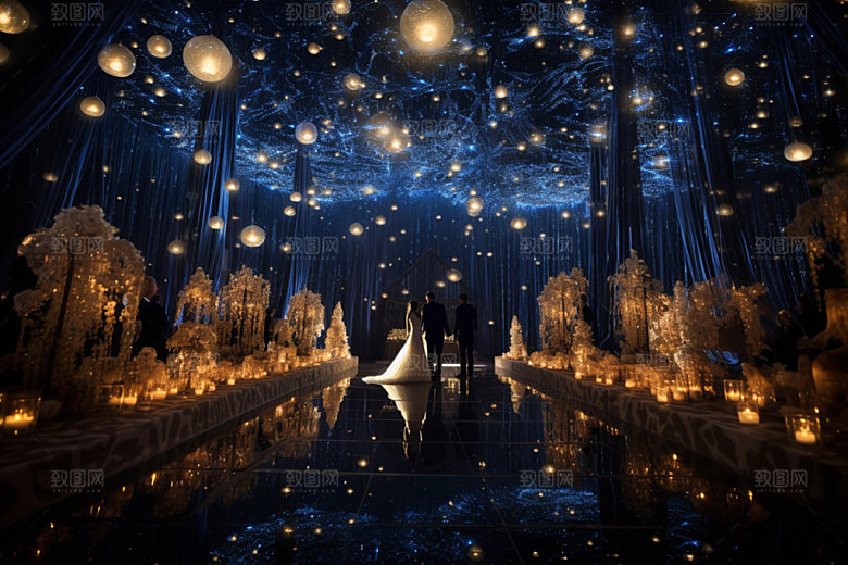 星空婚礼氛围梦幻效果图
