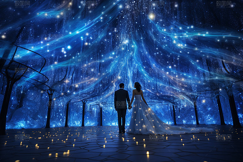 星空婚礼梦幻室内效果图