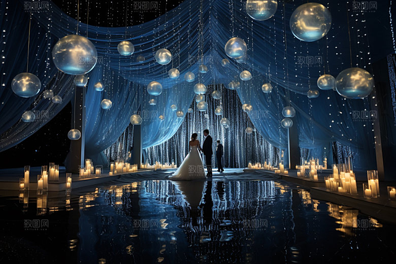 星空婚礼布置氛围效果图
