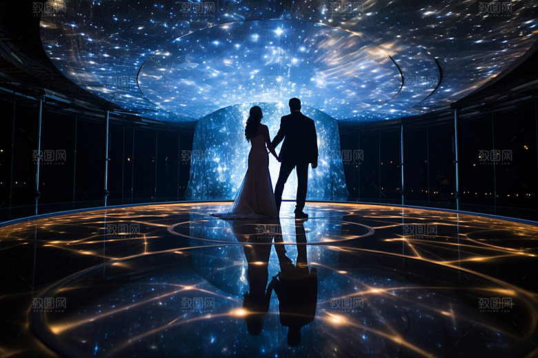 星空婚礼唯美氛围效果图