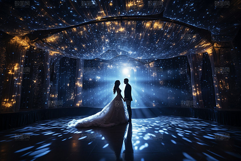 星空婚礼氛围梦幻效果图