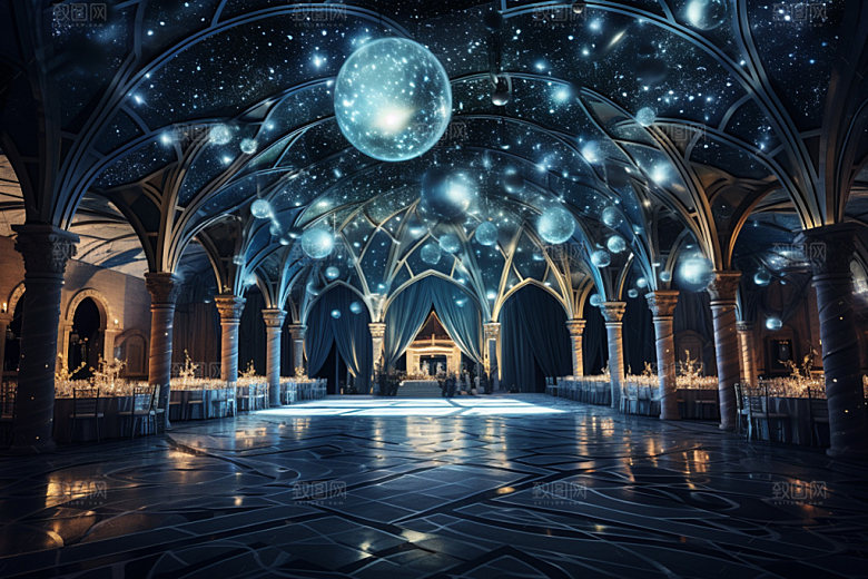 星空婚礼唯美梦幻效果图