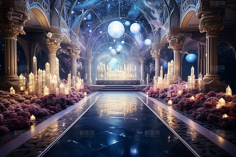 星空婚礼梦幻布置效果图
