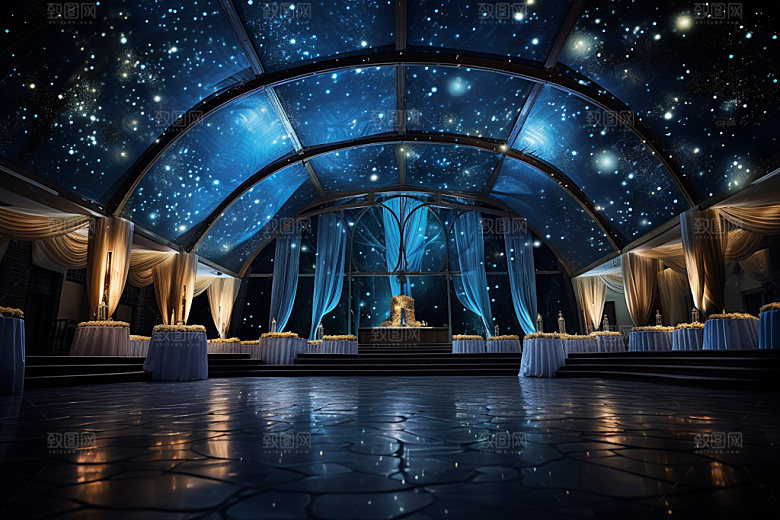 星空婚礼梦幻浪漫效果图