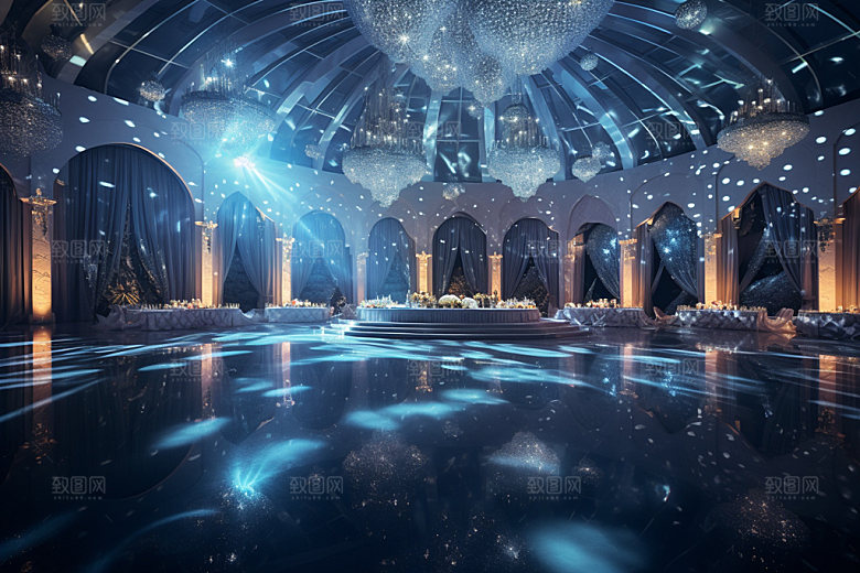 星空婚礼氛围唯美效果图