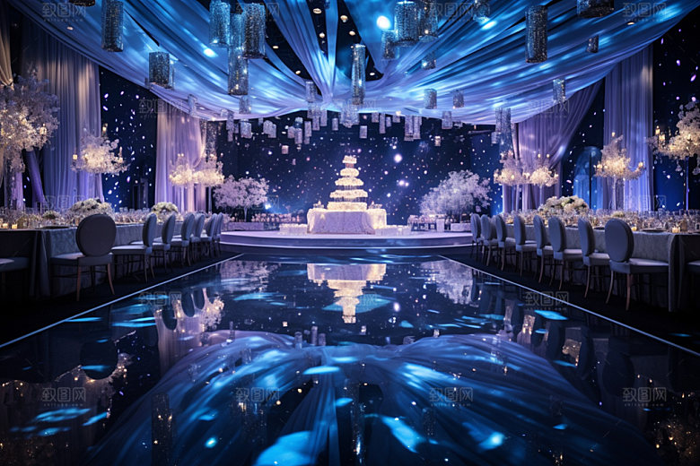 星空婚礼唯美布置效果图
