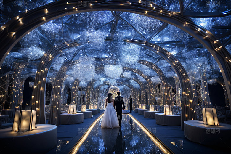 星空婚礼浪漫布置效果图