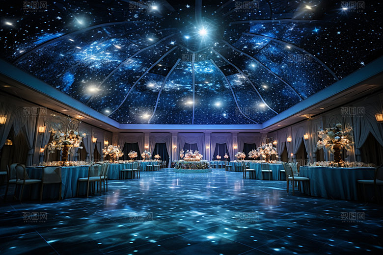 星空婚礼梦幻浪漫效果图