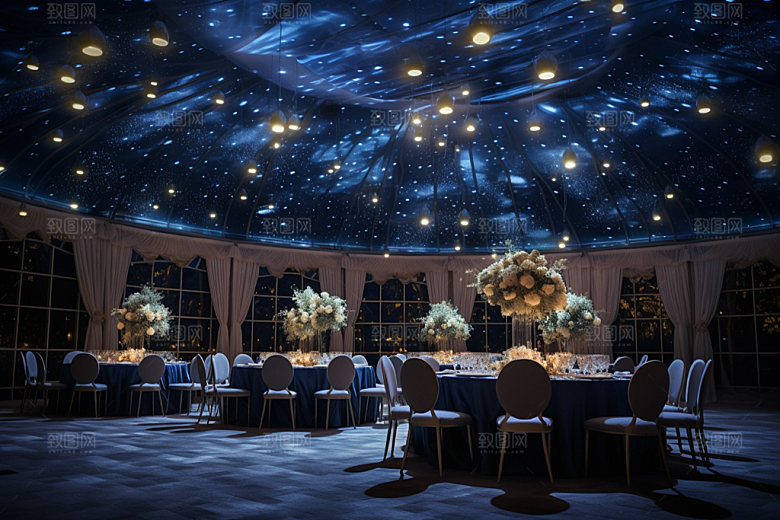 星空婚礼氛围梦幻效果图