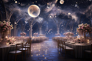 星空婚礼浪漫布置效果图