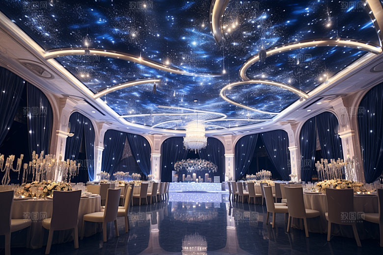 星空婚礼浪漫布置效果图