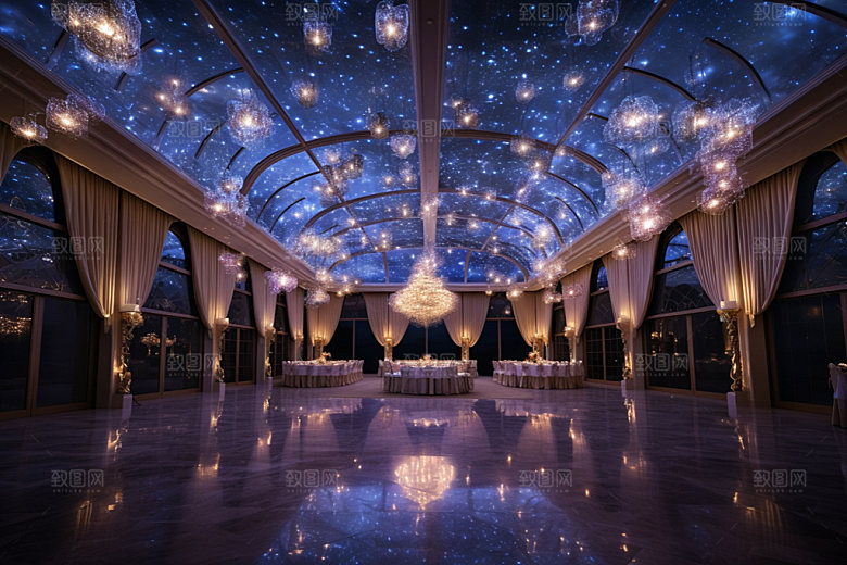 星空婚礼浪漫布置效果图