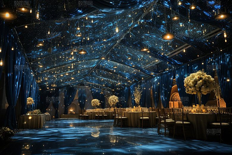 星空婚礼布置梦幻效果图