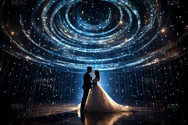 星空婚礼氛围浪漫效果图