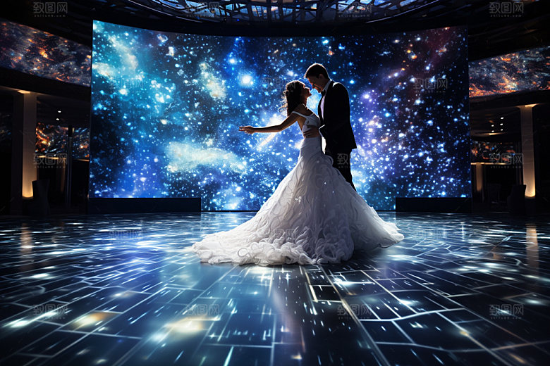 星空婚礼氛围梦幻效果图