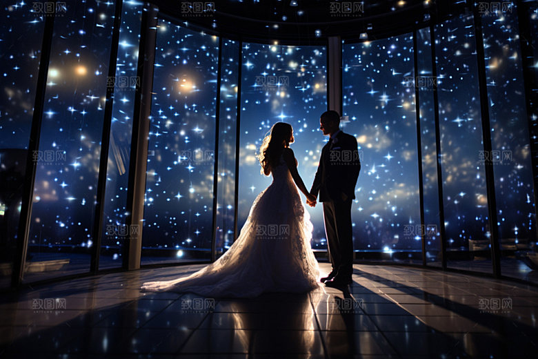 星空婚礼唯美室内效果图