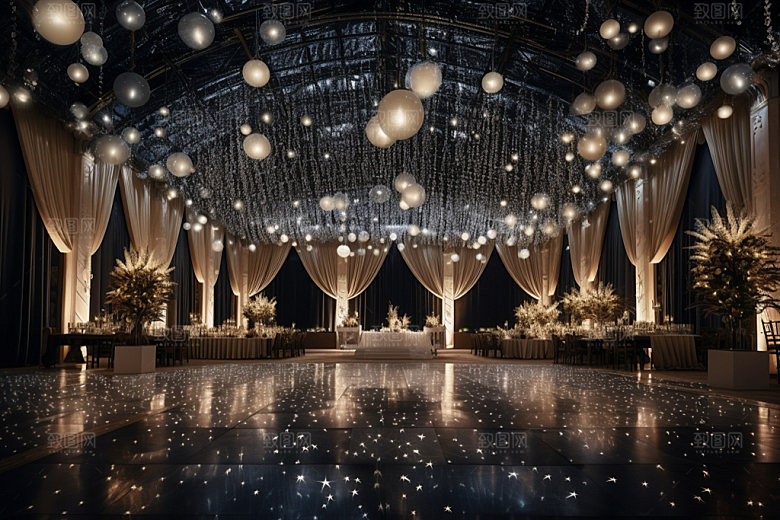 星空婚礼梦幻布置效果图