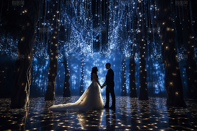 星空婚礼氛围梦幻效果图