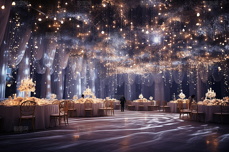 星空婚礼梦幻布置效果图