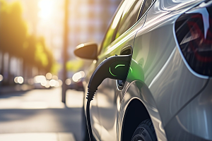 新能源汽车充电环保高清摄影图