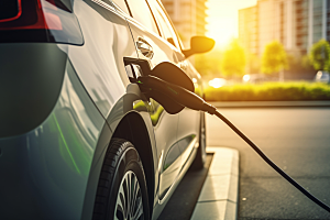 新能源汽车充电高清环保摄影图