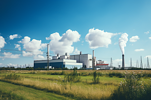 新能源发电厂高清清洁能源摄影图