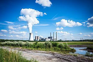 新能源发电厂工业区能源生产摄影图