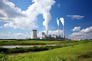 新能源发电厂核电厂高清摄影图