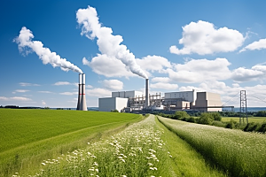 新能源发电厂工厂核电厂摄影图