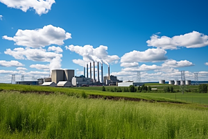 新能源发电厂工业区清洁能源摄影图