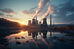 新能源发电厂工业园能源生产摄影图